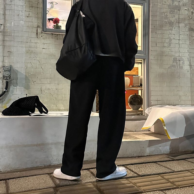 LMN deep slit wide sweatpants (4 colors)