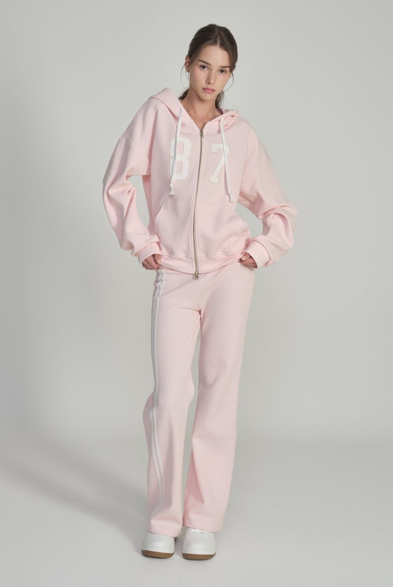 87 Waffle Track Pants, Pink