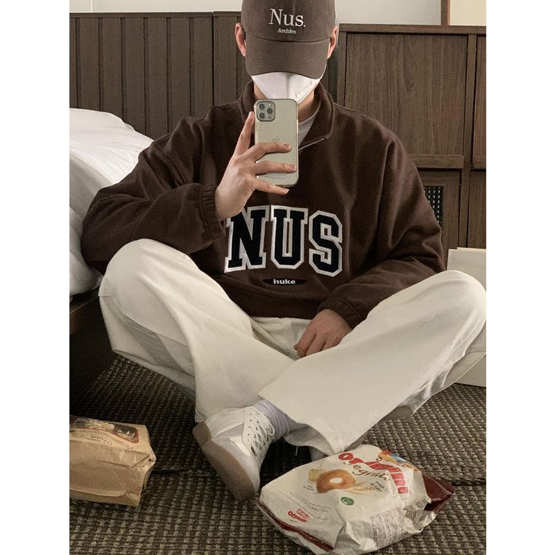 Huke x Nus. half zip-up
