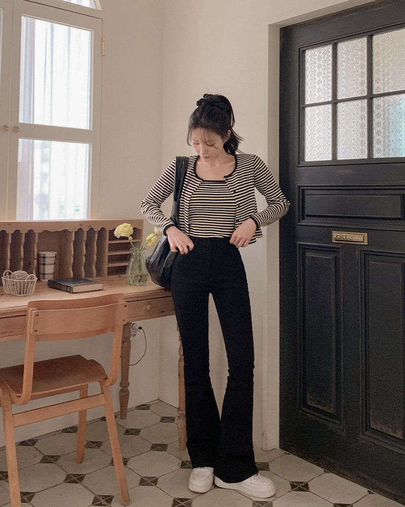 Bootcut denim pants