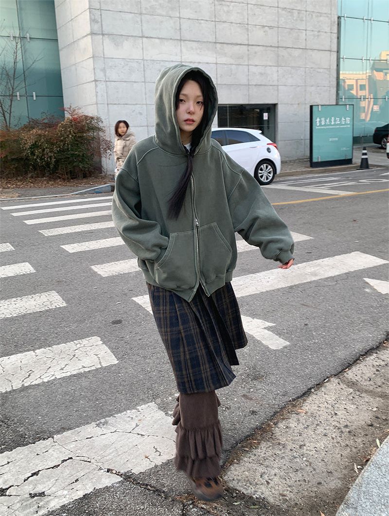 PIGMENT HOOD ZIP-UP (3C)