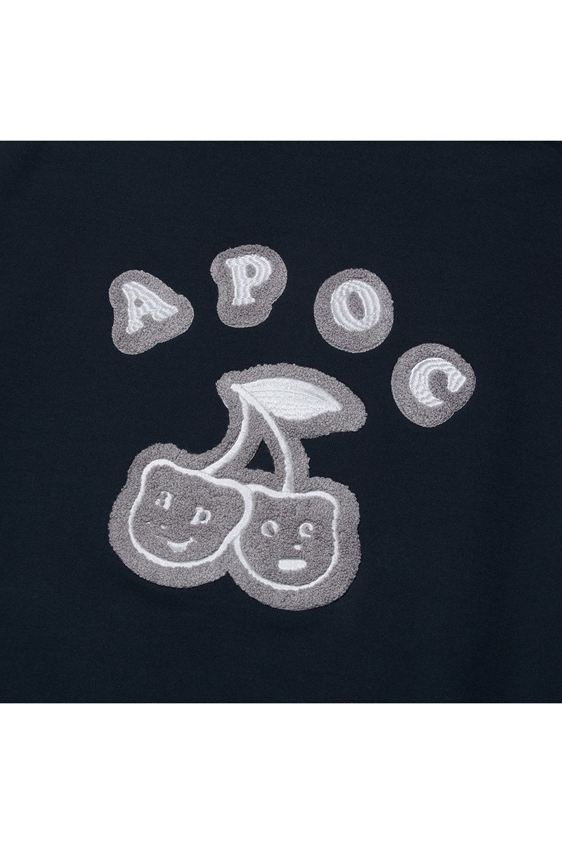 Cherry Bear Hood Zipup_Navy