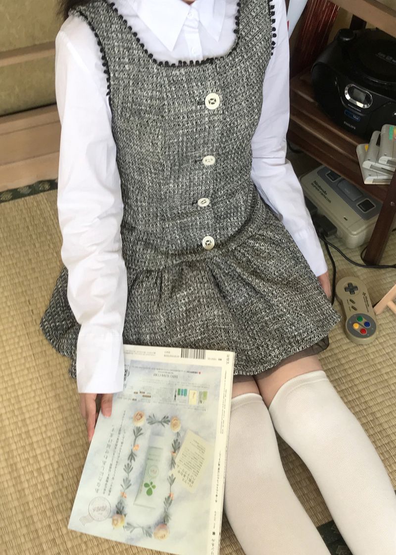 Classic Tweed Mini Frill Dress