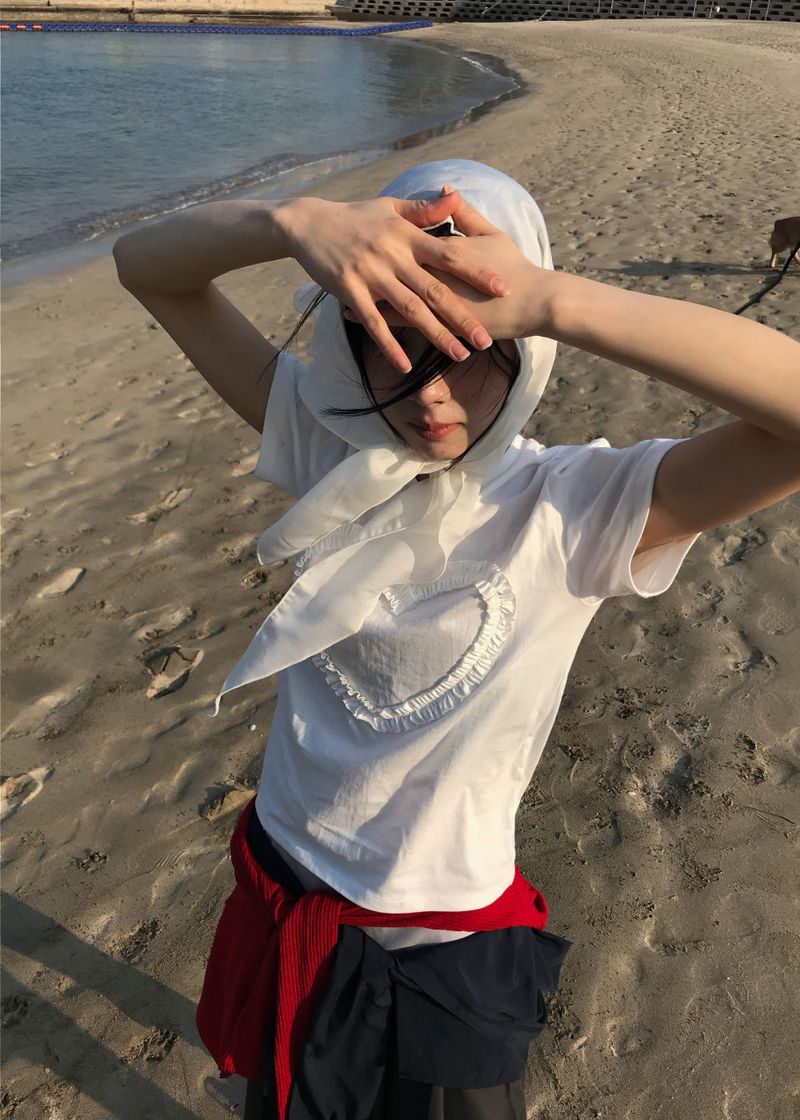 FRILL HEART T-SHIRT