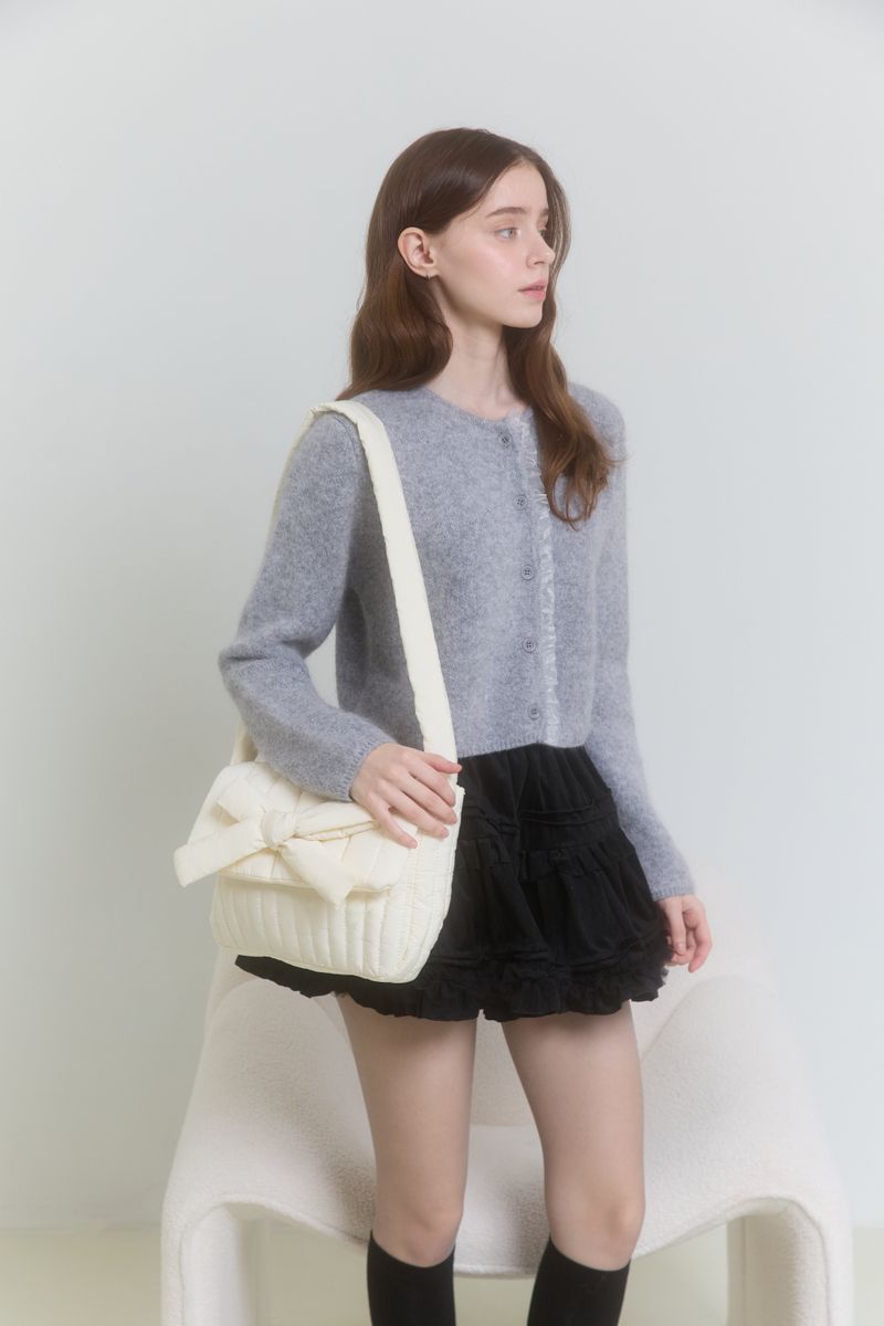 LACE FRILL CARDIGAN