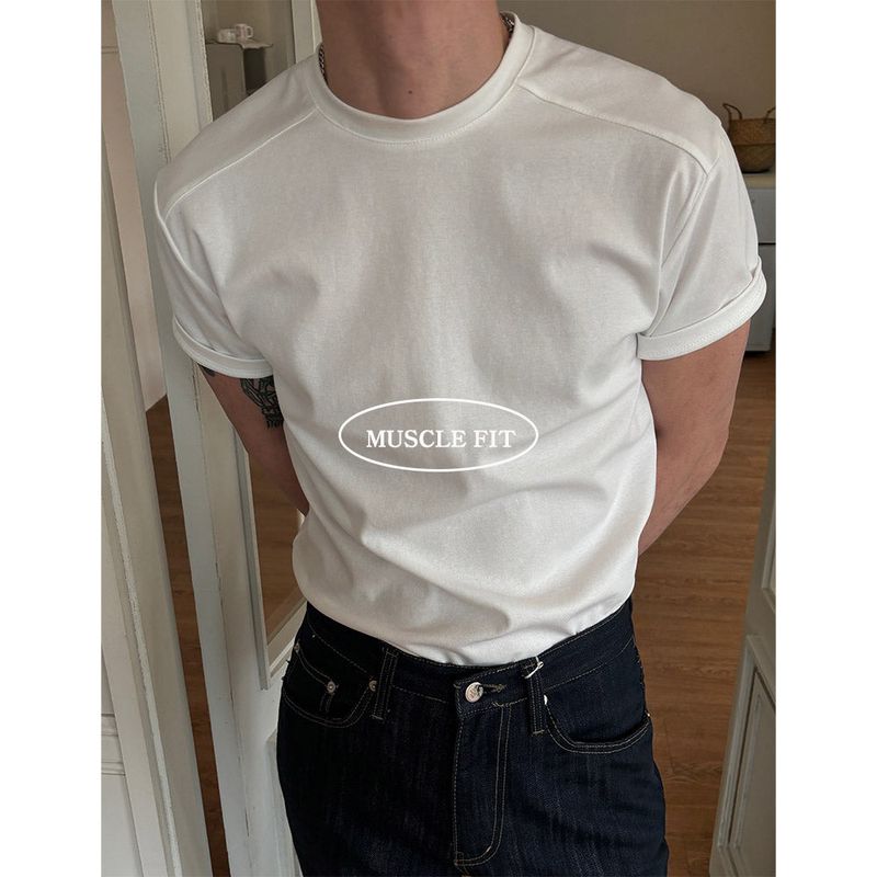 LAURANT（ロラン）の「 [MUSCLE FIT] バックラインセミクロップTシャツ(5color)（トップス）」