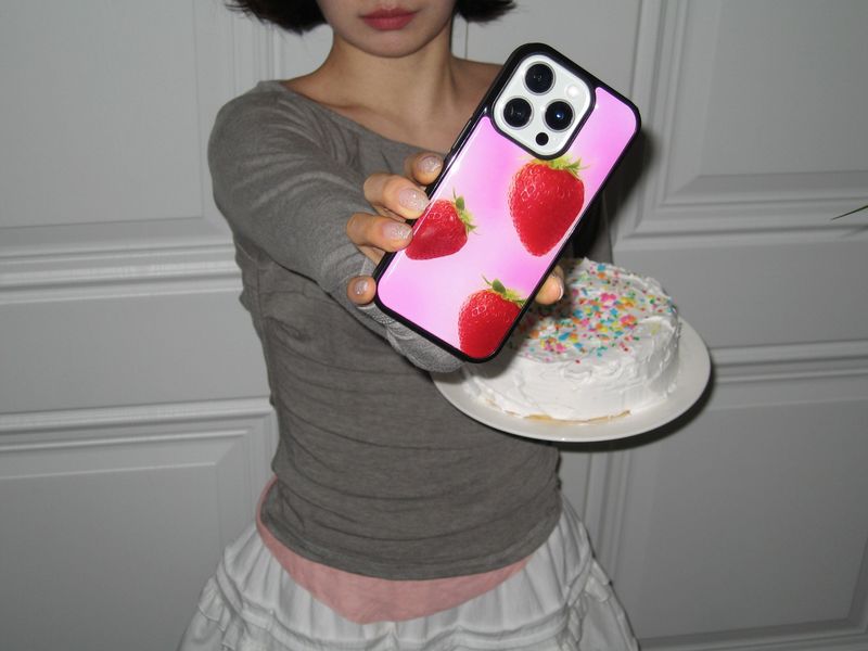 【マグセーフケース】 Strawberry Topping Case