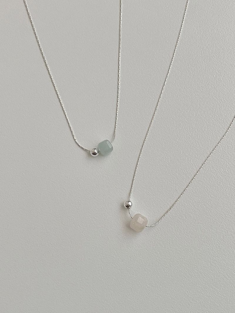 Blingmoon（ブリングムーン）の「[silver 925] summer pastel necklace / silver daily beads stone summer ball（Accessories）」