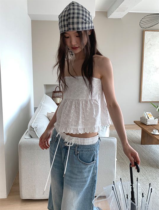 SMOKE PUNCHING BLOUSE TOP
