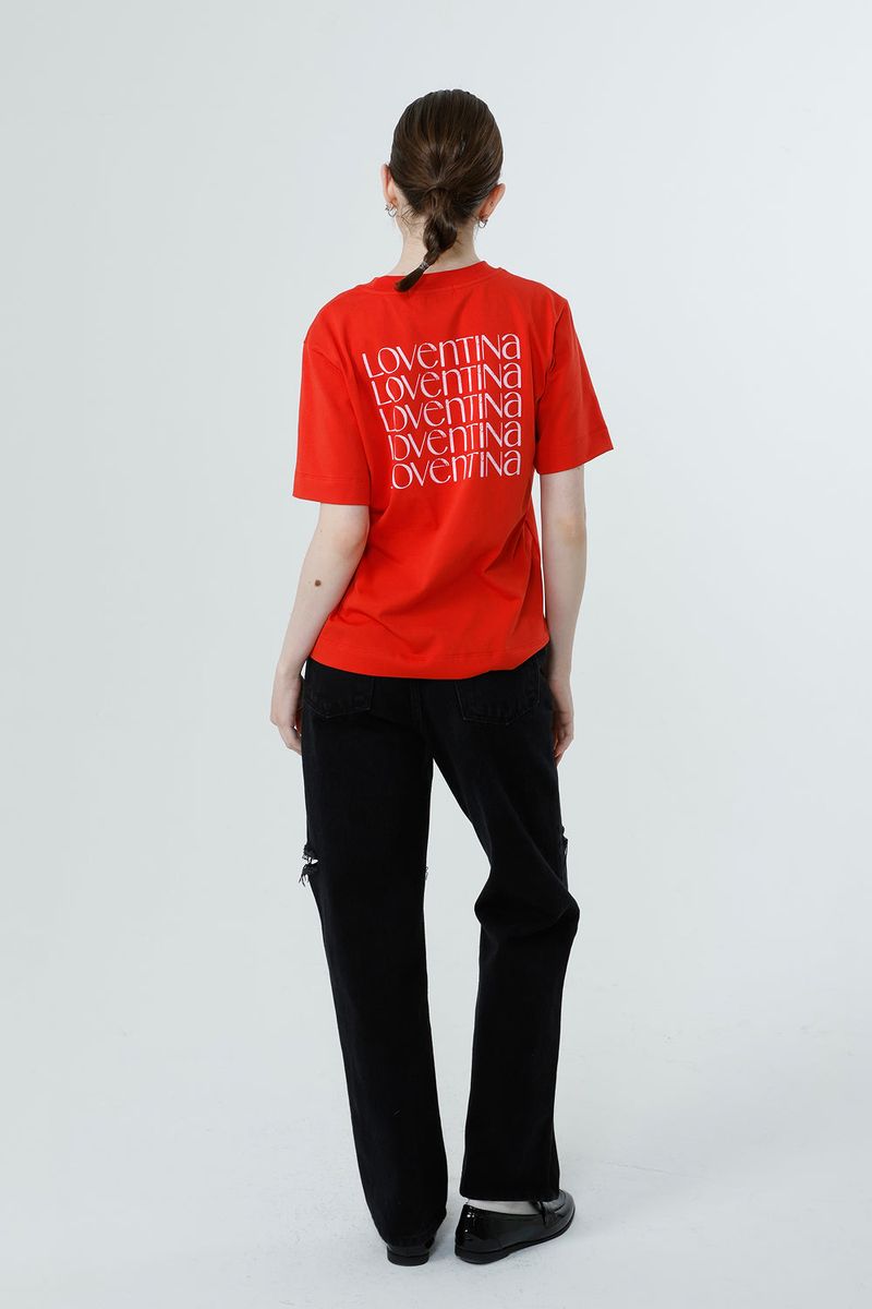 MULTI PRINTING T-SHIRT_RED