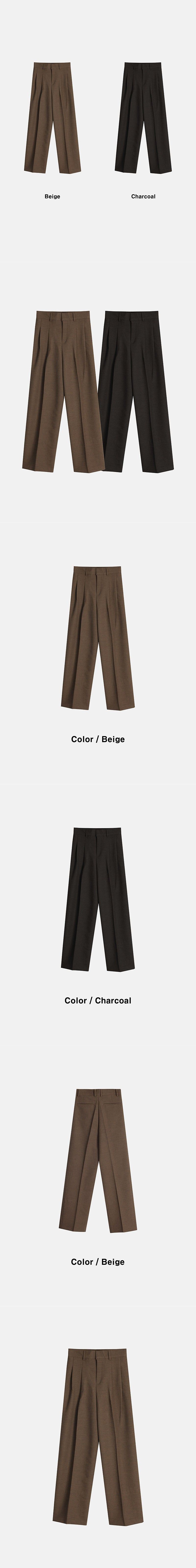 [F/W] Blend two tuck wool slacks(2color)