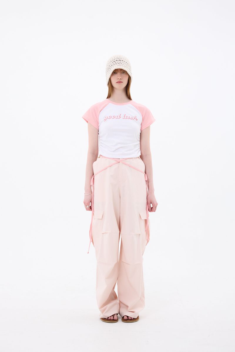GOOD LUCK LOGO T-SHIRT / PINK