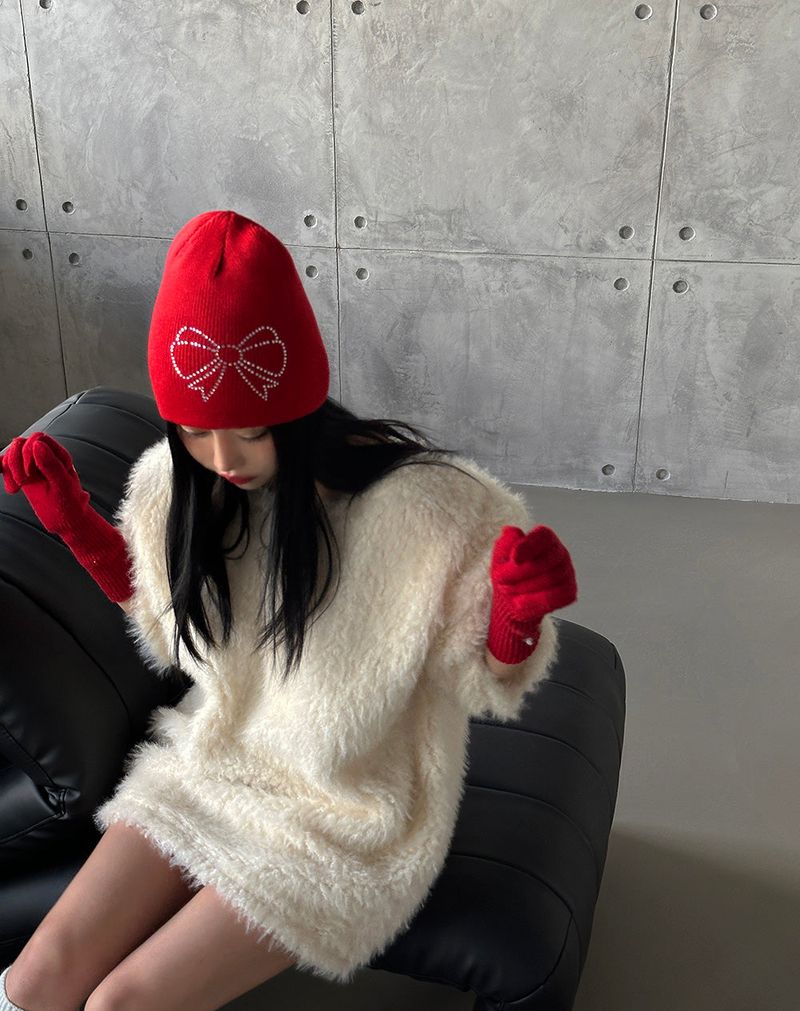 Jewelry Ribbon Long Gloves