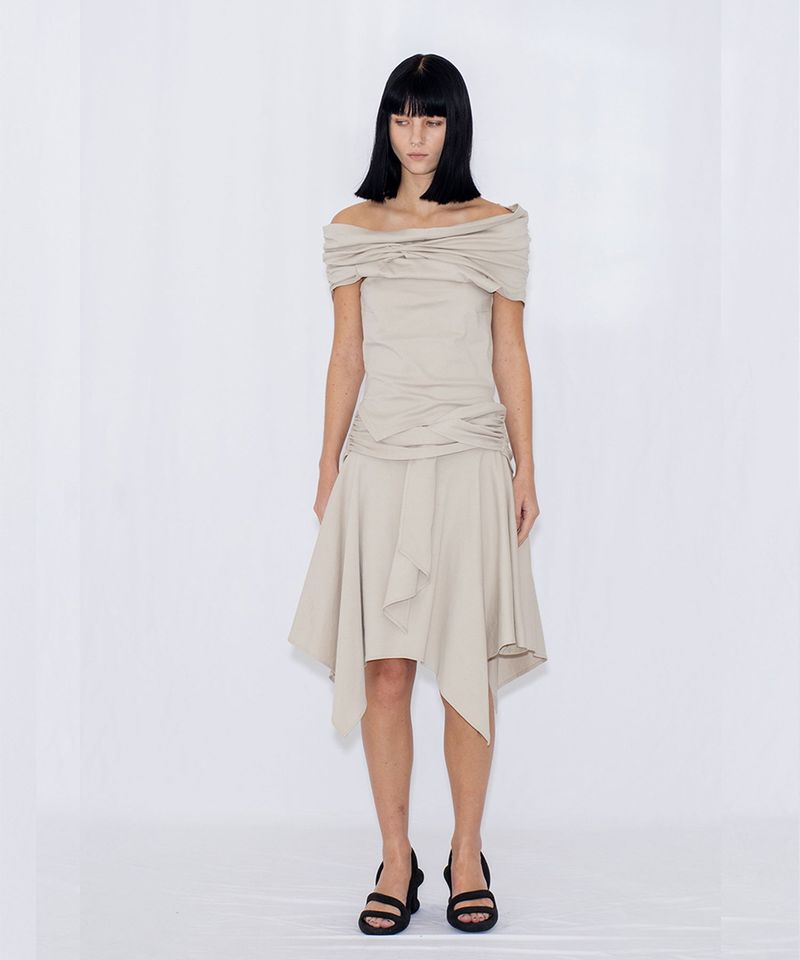 ASYMMETRIC DRAPE TOP
