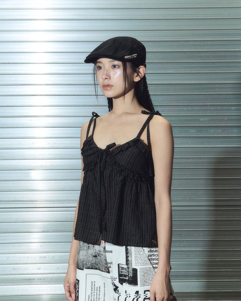 frill open bl - black