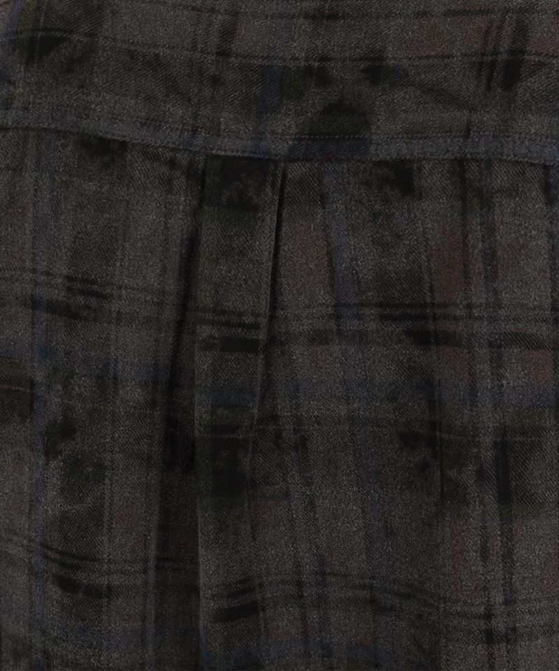 PIGMENT COATED CHECK SHIRTS CHARCOAL
