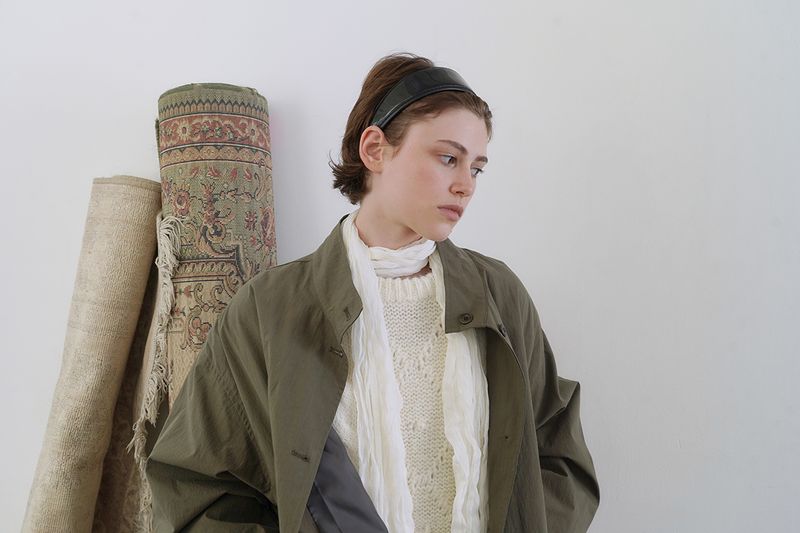 Cove half trench jacket_khaki