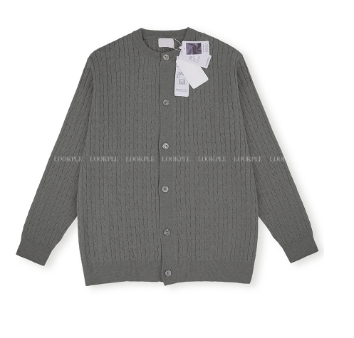 all-day round neck knit cardigan