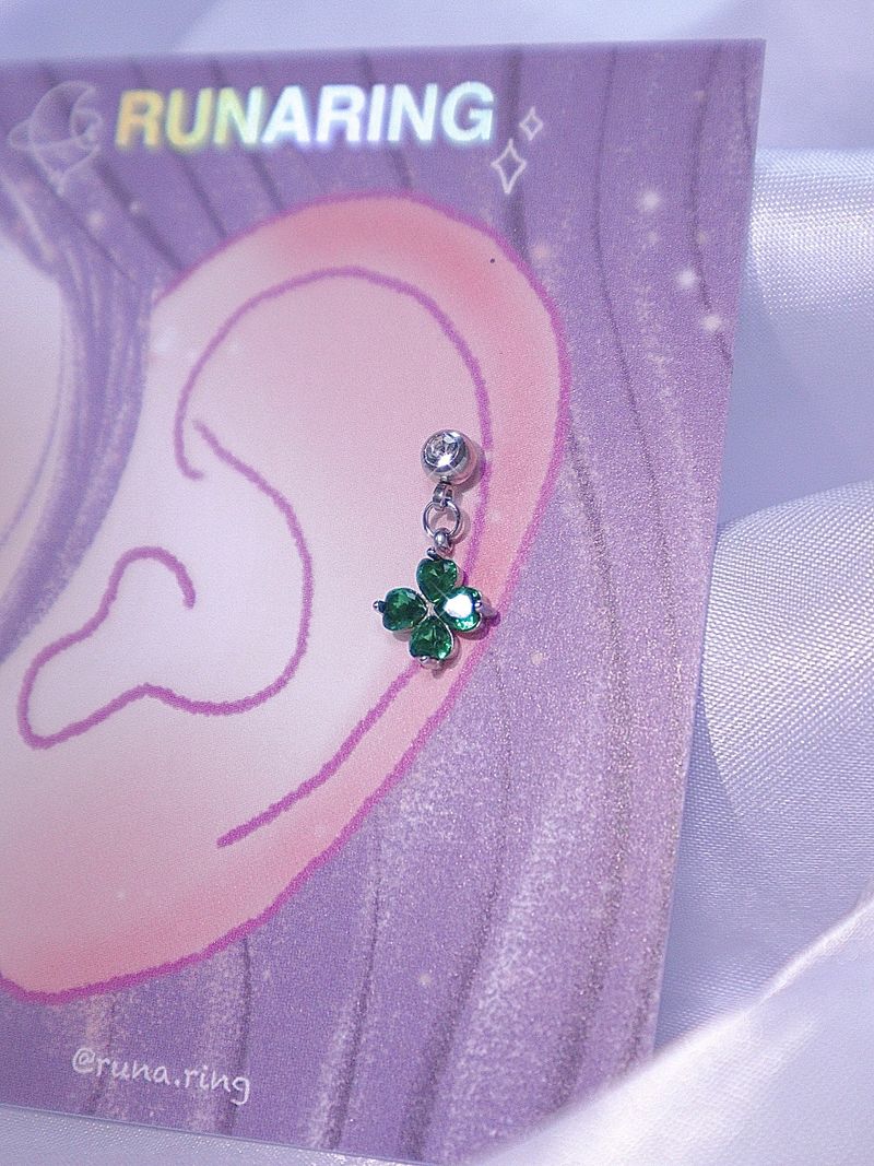 All surgical steel clover piercing