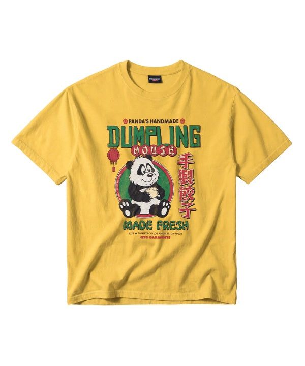 QT8 GARMENTS（キューティーエイトガーメント）の「LB Dumpling House Washed Tee (Yellow)（Tops）」