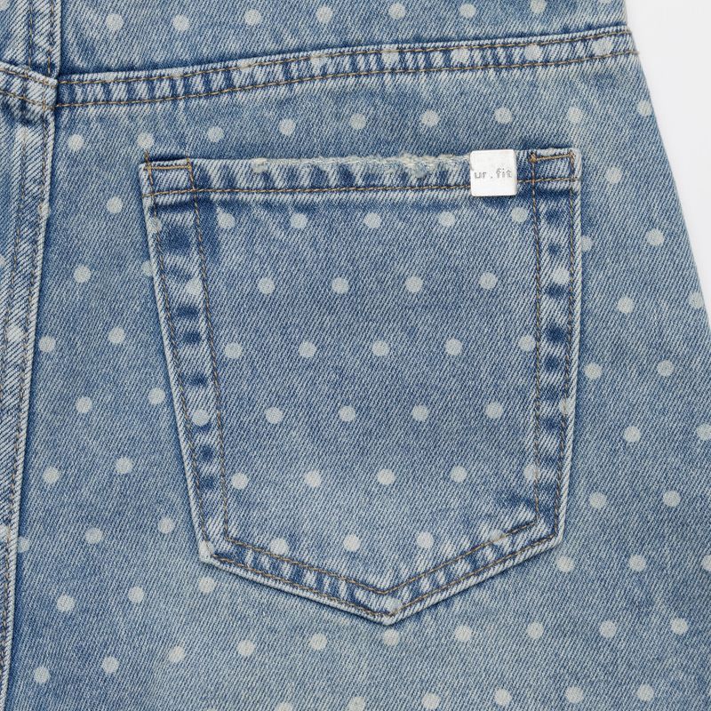 4 PART DESTROYED DOT DENIM PANTS code 21102