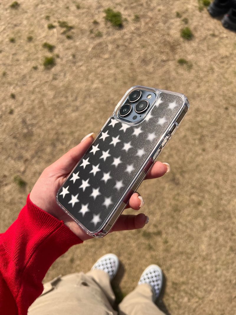 [BLACK] WHITE STARRR Jell Hard Case / TREEFORFIVE345