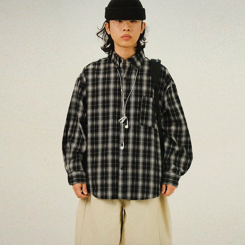 SEMIKAJI(セミカジ)の「BU Hard Overfit Check Shirts Jacket(Tops)」