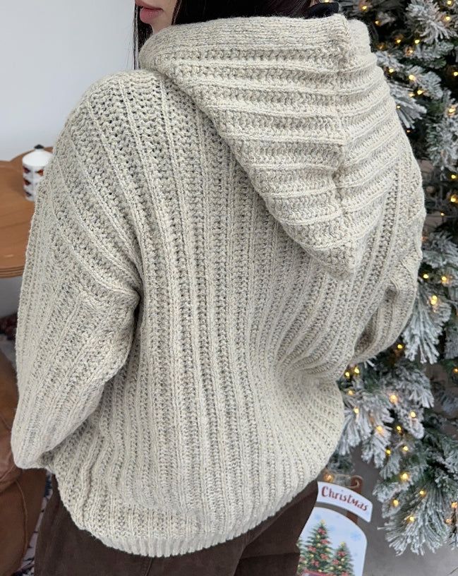 Ender Toggle Hooded Knit Cardigan