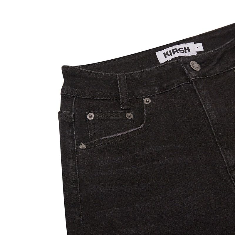 CHERRY SLIM-FIT DENIM PANTS [CHARCOAL]