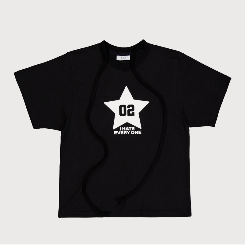  RIBBON ROCK T-SHIRT BLK