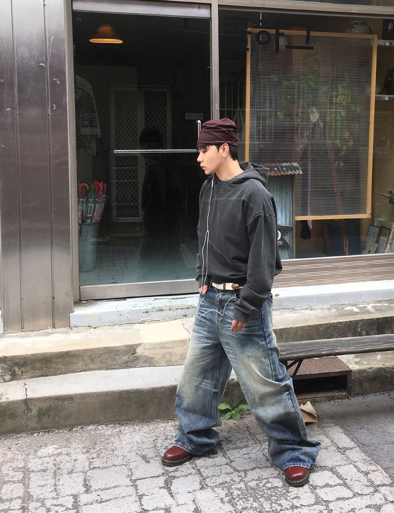 No.1876 F wide denim PT