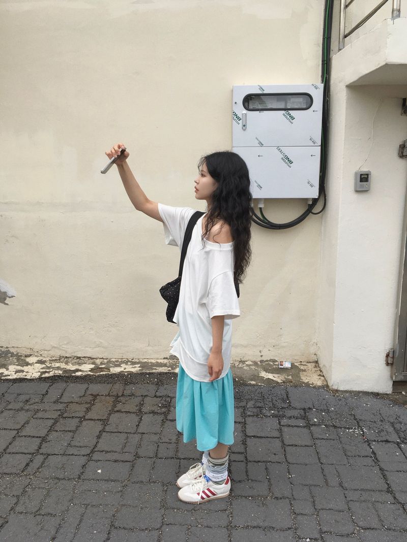Button Midi Skirt