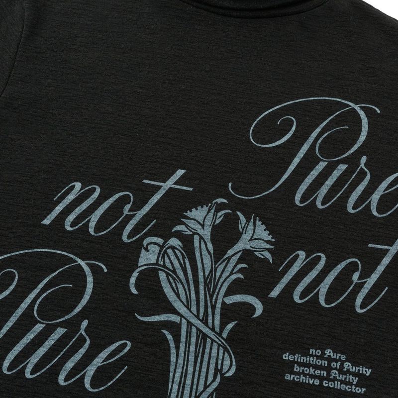 Not pure artwork turtleneck [Black]