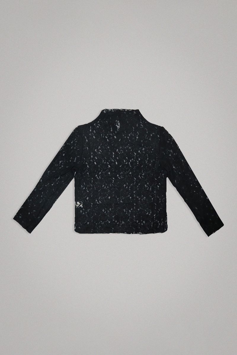 WITHOUTSUMMER（ウィズアウトサマー）の「Rose half neck top_black（Tops）」
