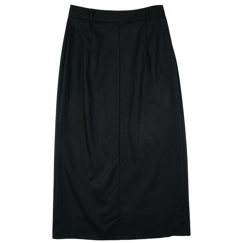 コットンラップスカート / COTTON WRAP SKIRT_BLACK