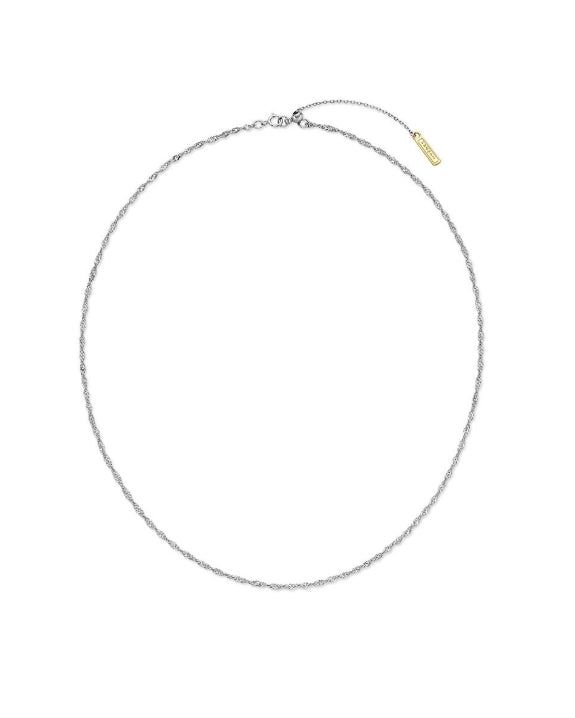 26SS★ Precise Silver (C) Double Rope Chain Necklace