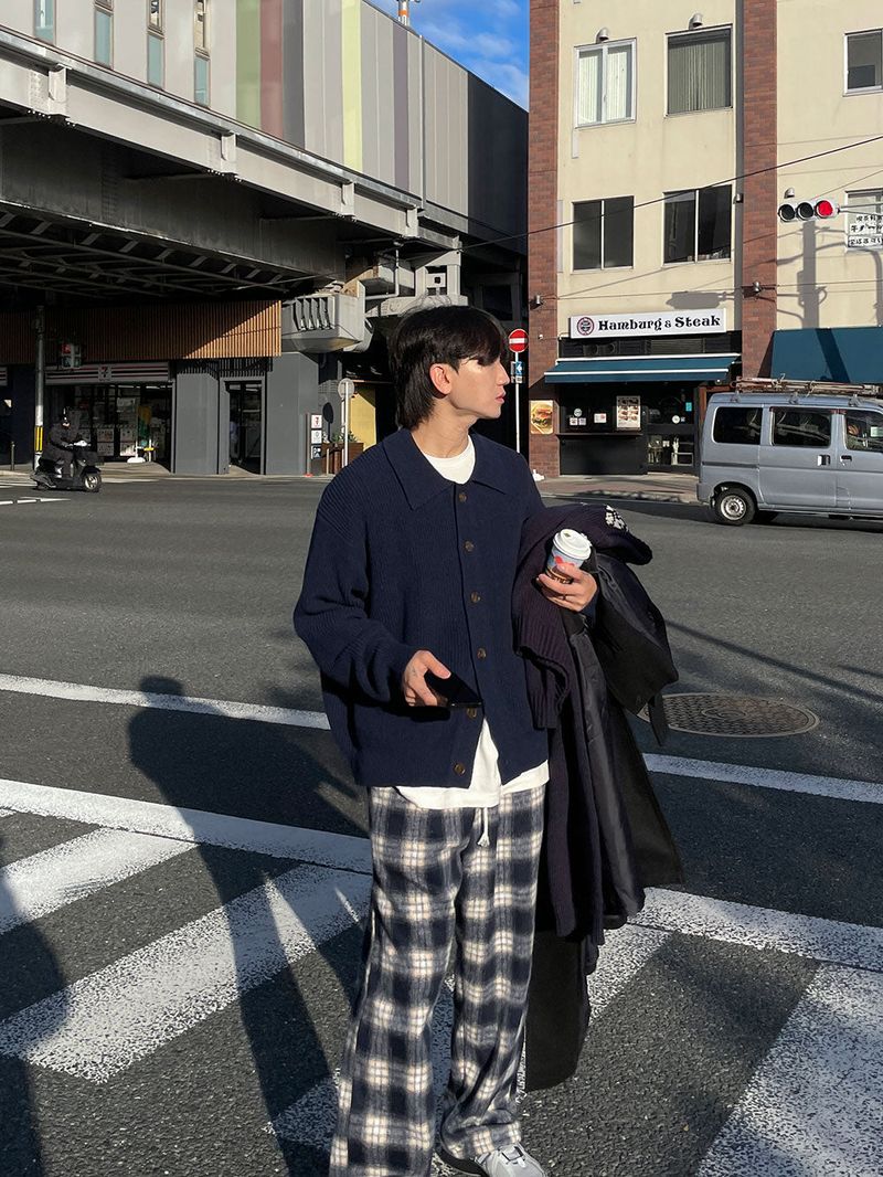 ASCLO Collar Button Cardigan (6color)