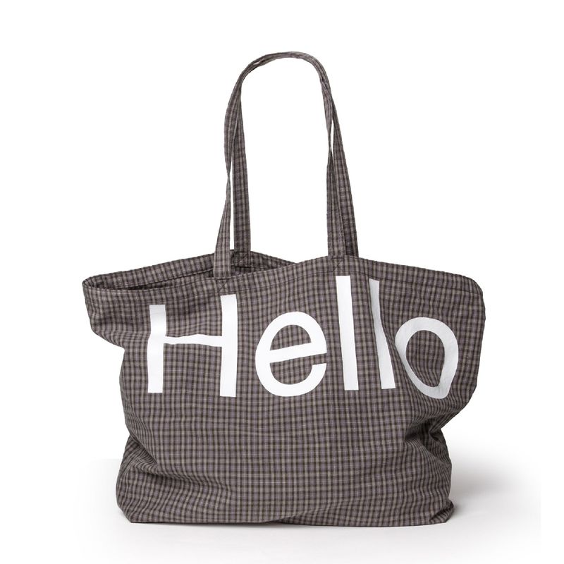hellodude（ハローデュード）の「ビッグトートバッグ - ビンテージパープルチェック（バッグ）」