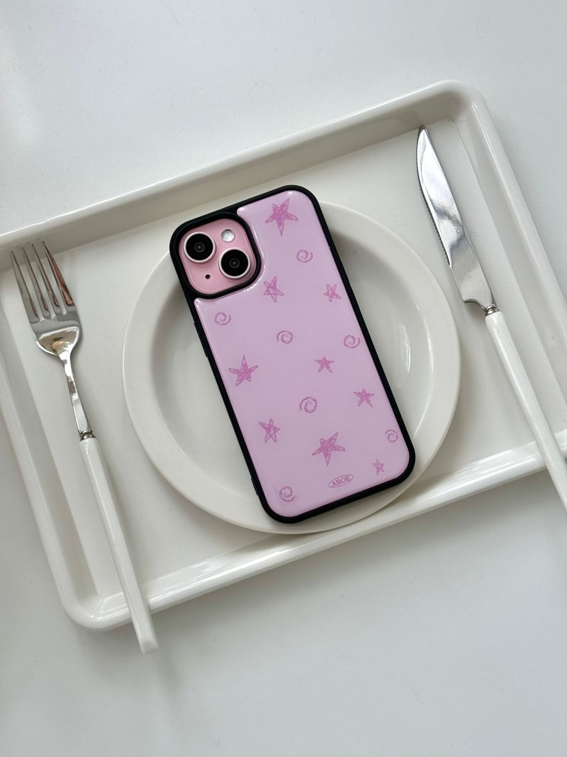 PINK Star Candy EPOXY CASE