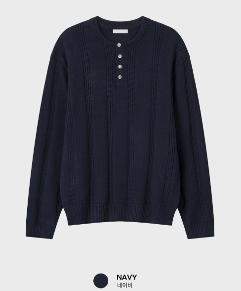 Look Estee Daily Ribbed Modal Henry Neck Knit