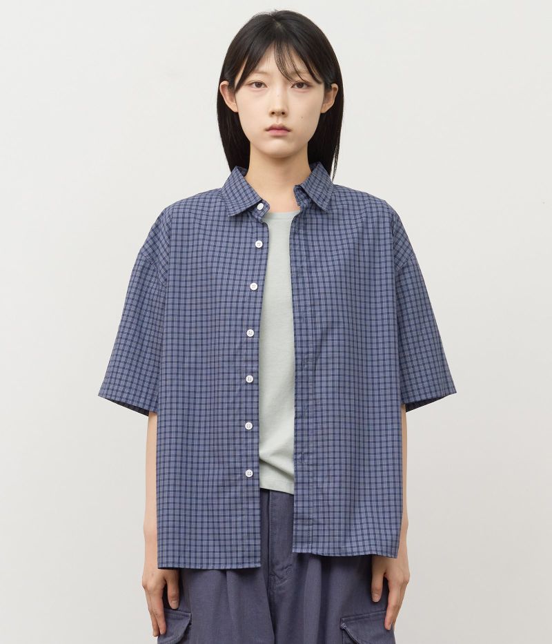 HIFIFNK(ハイファイファンク)の「Sion Checked Half Shirt(Tops)」