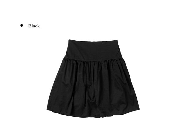 Kibo Flare Shirring Midi Skirt