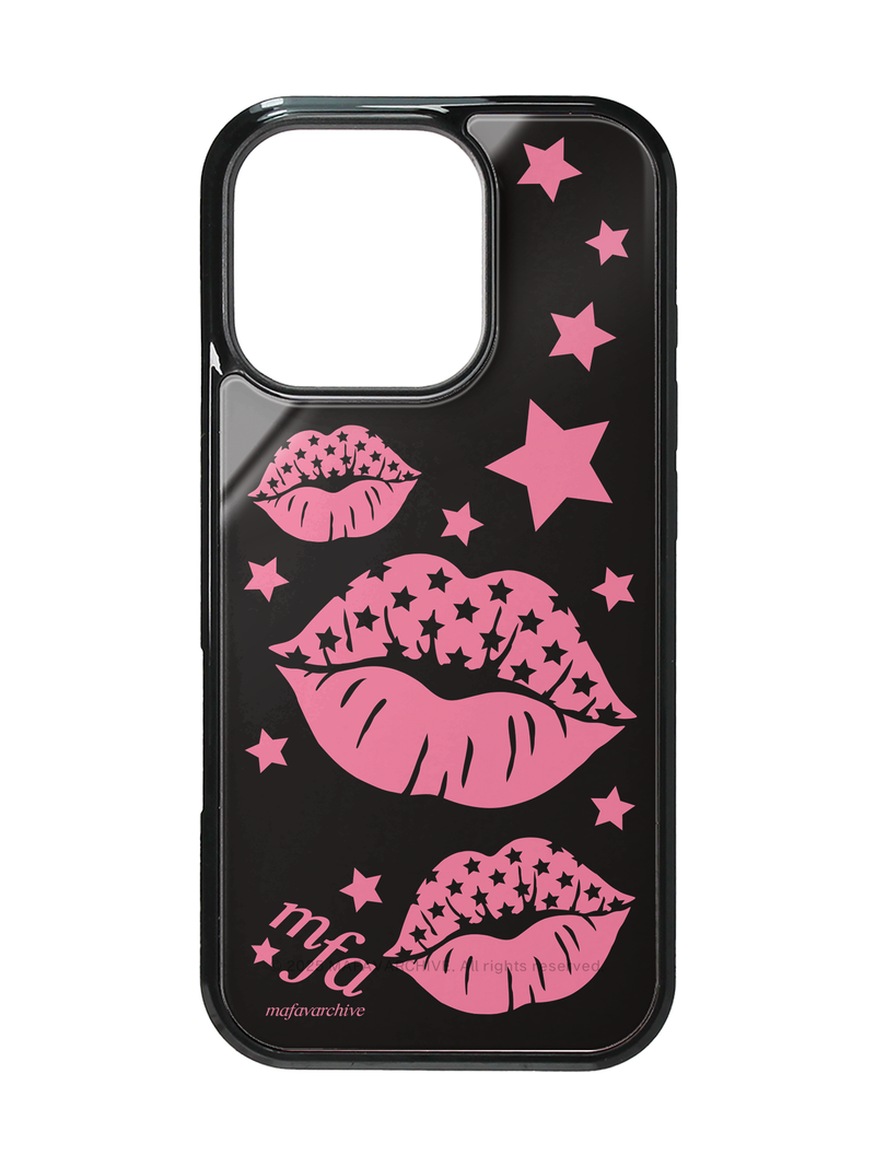 black lips glass case