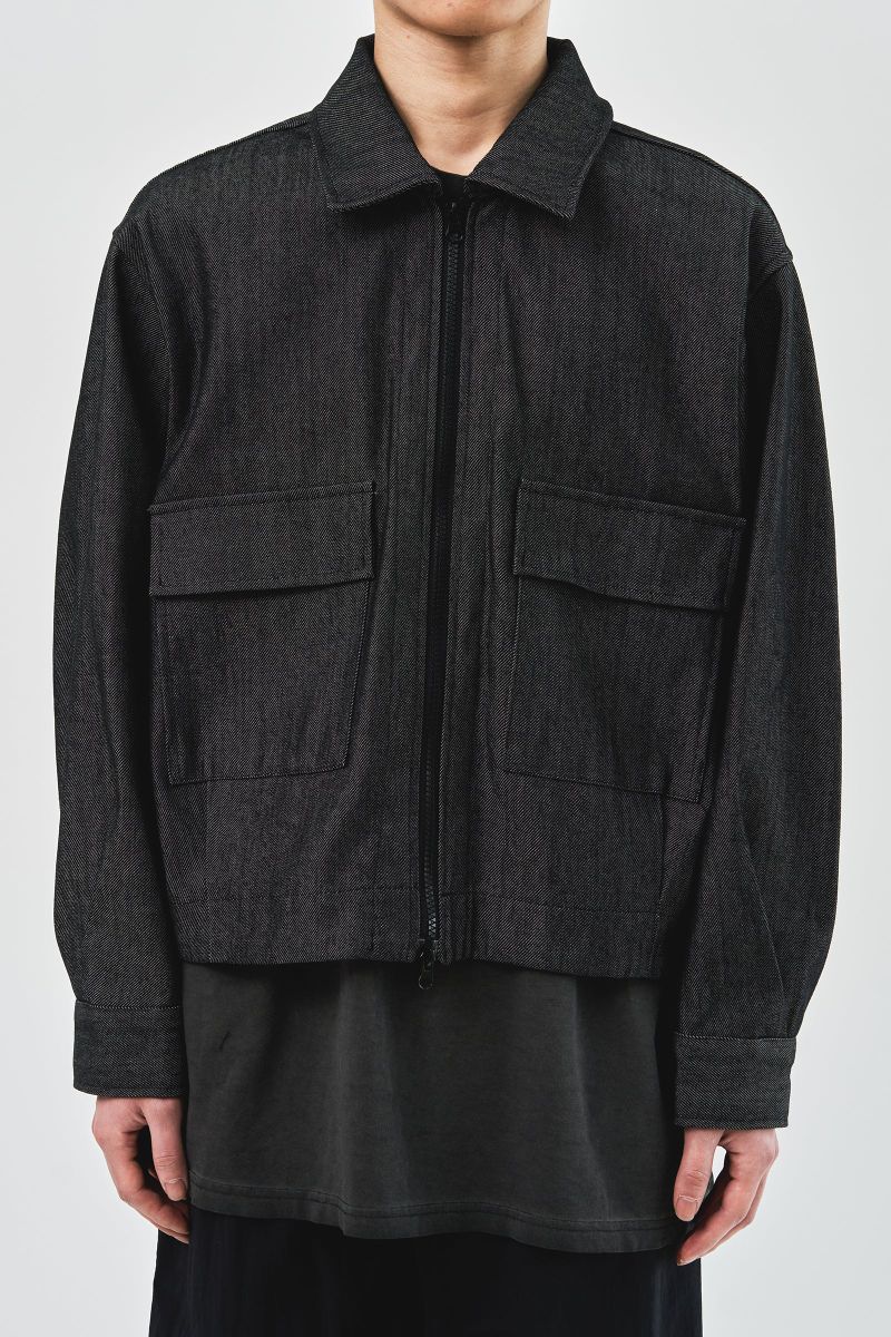 Mei Cropped Denim Jacket (2color)