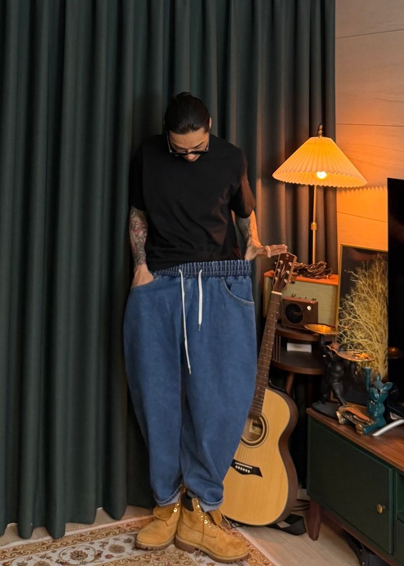 Denim Balloon Baggy Pants 2COLOR