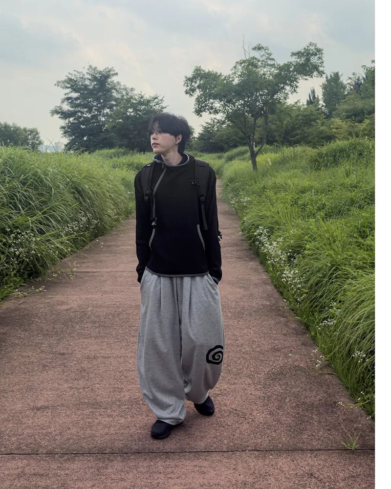 Nuve Art Graphic Wide Sweatpants
