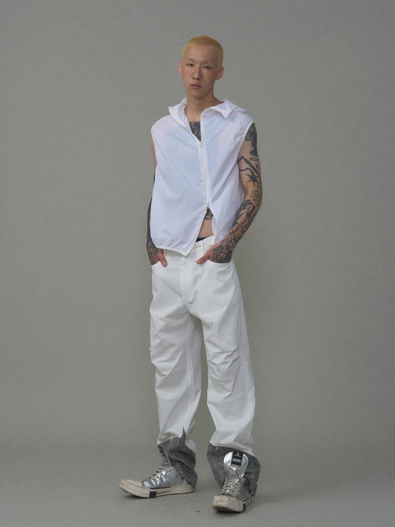 ESSENTIAL 01 PINTUCK PANTS WHITE