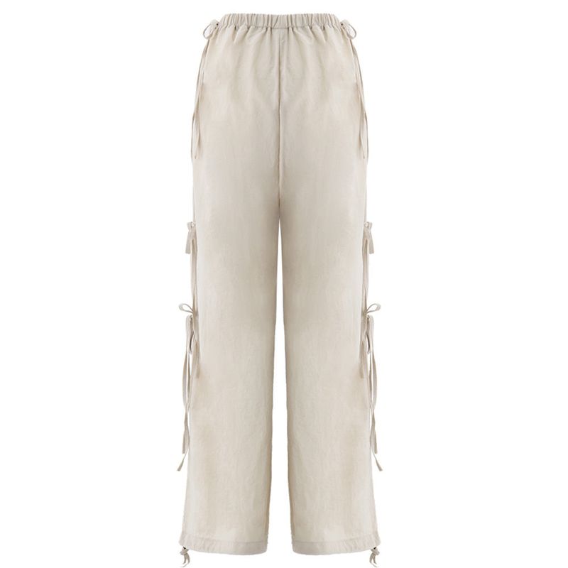 RIBBON PANTS IN BEIGE