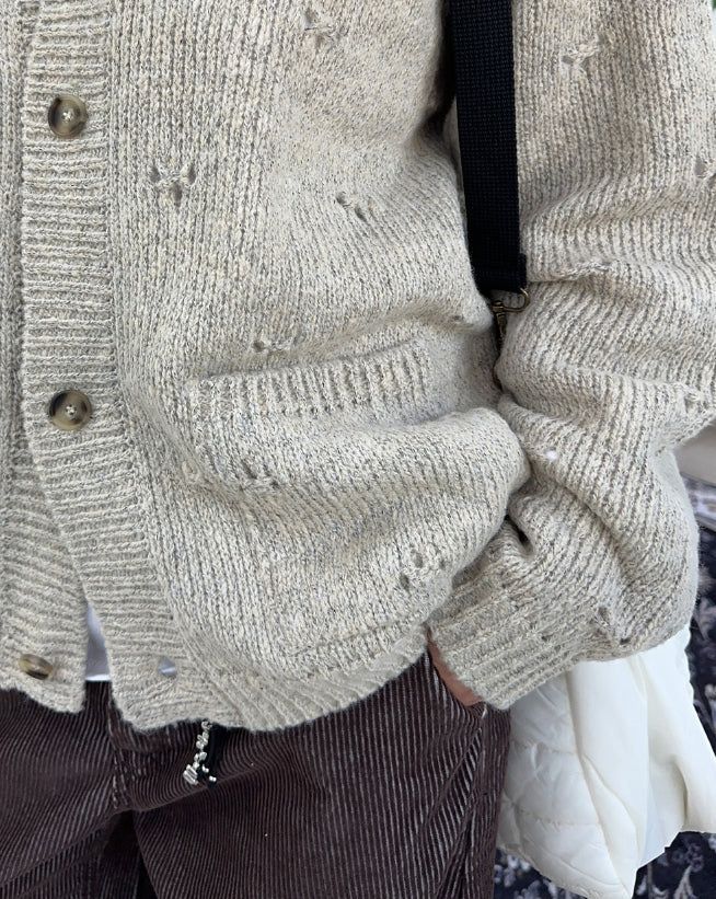 Alp Punching Knit Cardigan