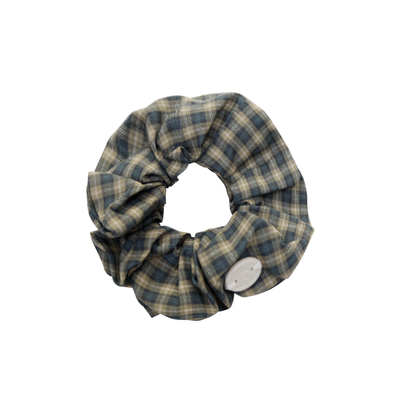 [3EA 1SET] COZY CHECK SCRUNCHIE